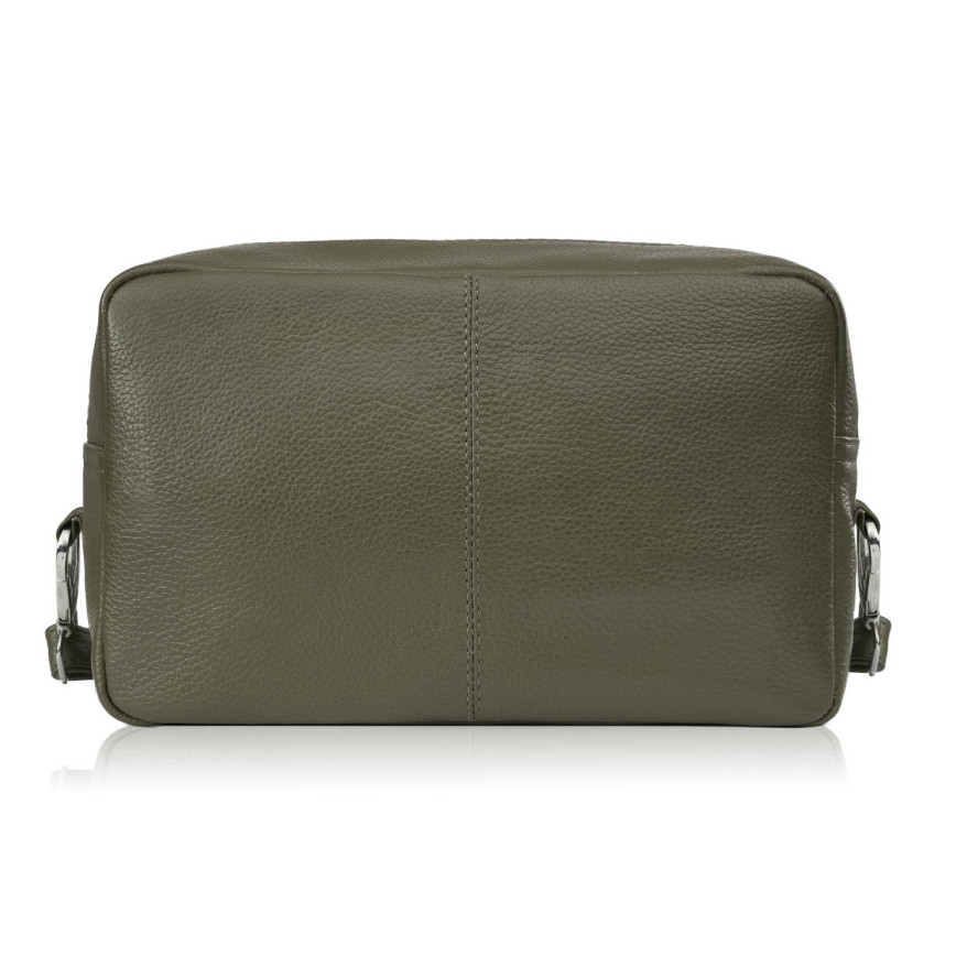 Torebka damska skórzana na ramię zielona pojemna klasyczna E-30-GRE