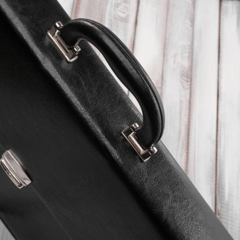 Aktówka męska skórzana do ręki i na ramię elegancka czarna S-43-BL