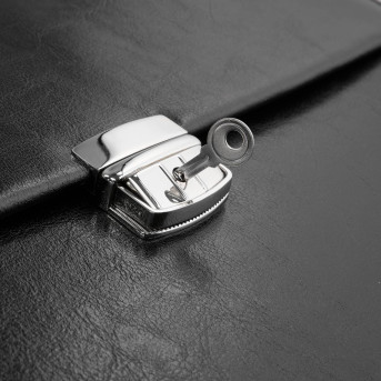 Aktówka męska skórzana do ręki i na ramię elegancka czarna S-43-BL