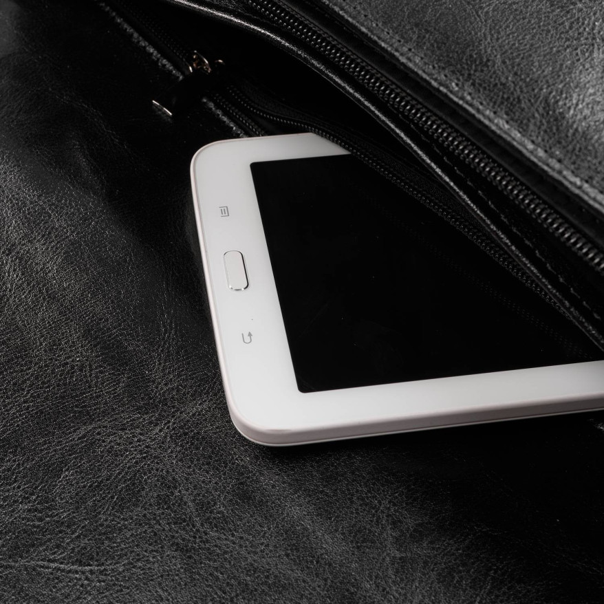 Aktówka męska skórzana do ręki i na ramię elegancka czarna S-43-BL