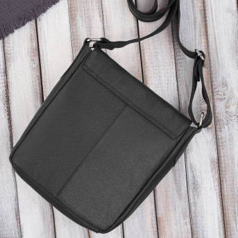 Listonoszka męska retro vintage ze skóry naturalnej czarna Paolo Peruzzi E-32-BL