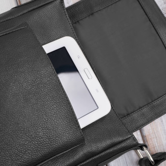 Listonoszka męska retro vintage ze skóry naturalnej czarna Paolo Peruzzi E-32-BL