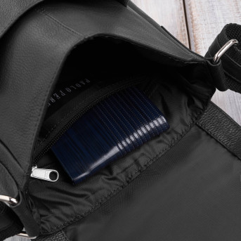 Listonoszka męska retro vintage ze skóry naturalnej czarna Paolo Peruzzi E-32-BL