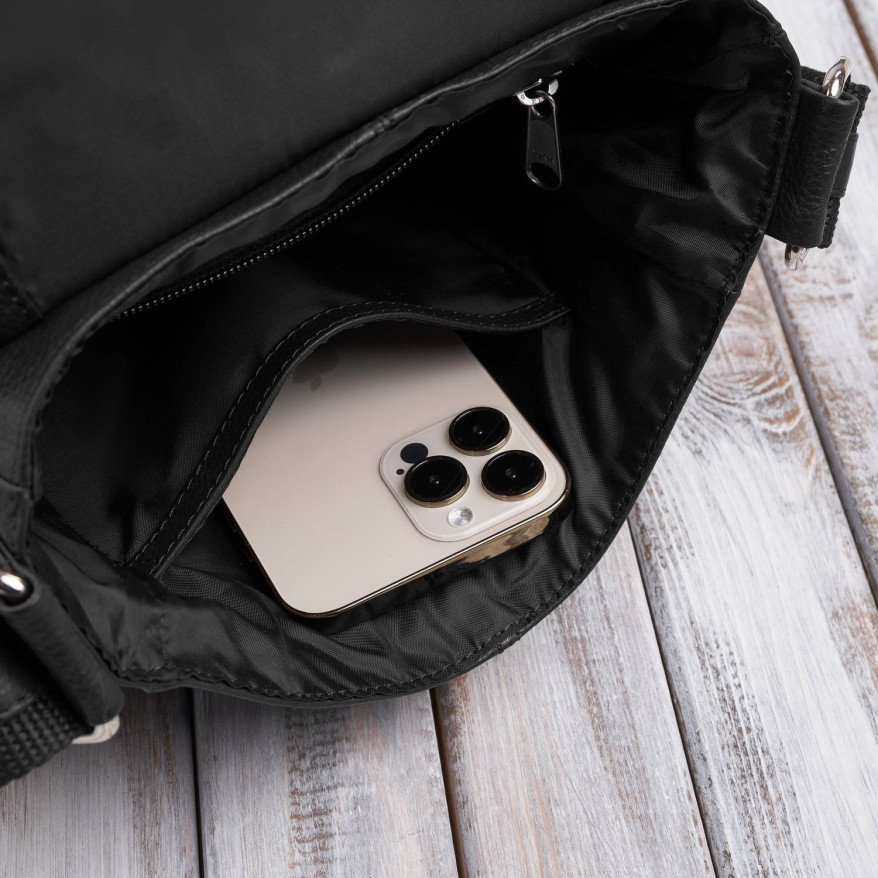 Listonoszka męska retro vintage ze skóry naturalnej czarna Paolo Peruzzi E-32-BL