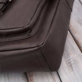 Listonoszka męska retro vintage ze skóry naturalnej czarna Paolo Peruzzi E-32-BR