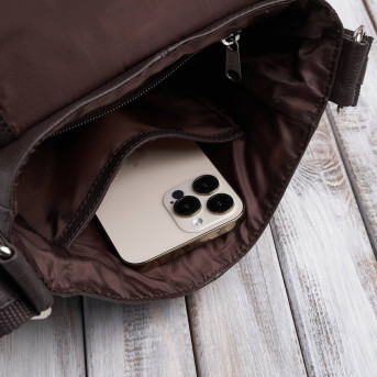 Listonoszka męska retro vintage ze skóry naturalnej czarna Paolo Peruzzi E-32-BR