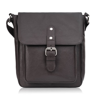 Listonoszka męska retro vintage ze skóry naturalnej czarna Paolo Peruzzi E-32-BR