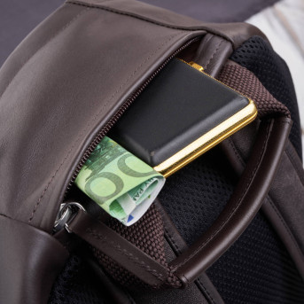 Plecak skórzany unisex do pracy na laptopa do szkoły A4 brązowy E-29-BR