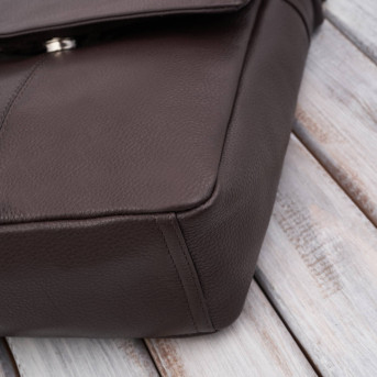 Listonoszka męska klasyczna ze skóry naturalnej czarna Paolo Peruzzi E-31-BR