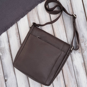 Listonoszka męska klasyczna ze skóry naturalnej czarna Paolo Peruzzi E-31-BR