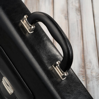 Aktówka męska skórzana do ręki i na ramię elegancka czarna S-45-BL