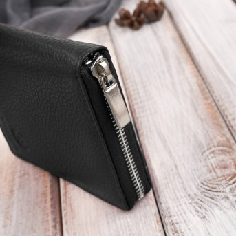 Portfel damski klasyczny skórzany czarny RFID Paolo Peruzzi  T-139-BL