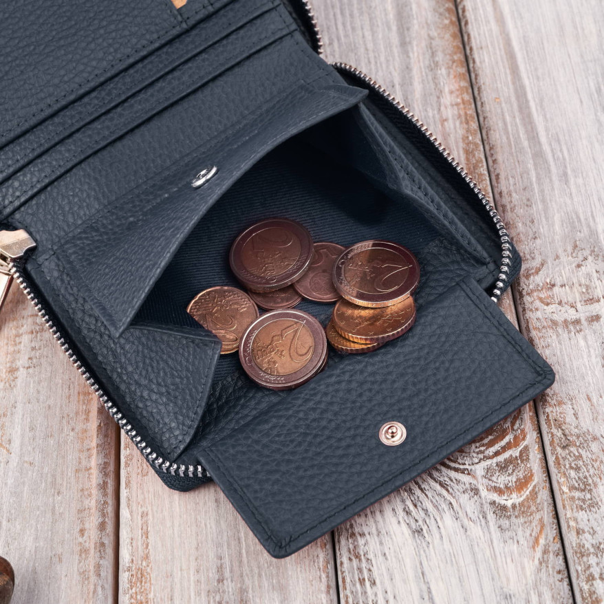 Portfel damski skórzana portmonetka na suwak RFID Paolo Peruzzi T-139-NV