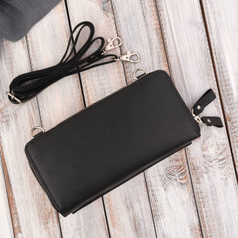 Skórzana kopertówka damska do ręki na ramię portfel damski Paolo Peruzzi T-137-BL