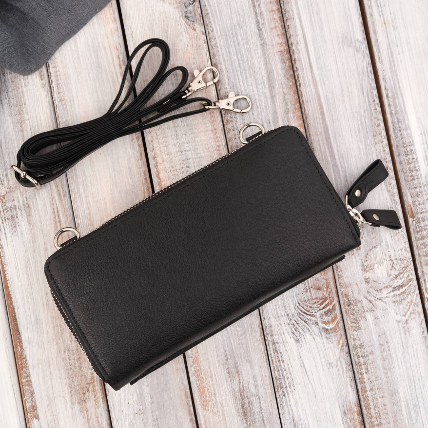 Skórzana kopertówka damska do ręki na ramię portfel damski Paolo Peruzzi T-137-BL