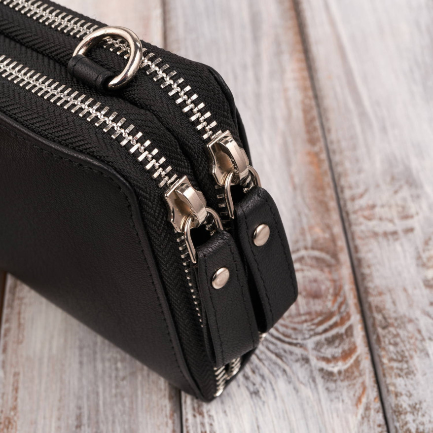 Skórzana kopertówka damska do ręki na ramię portfel damski Paolo Peruzzi T-137-BL