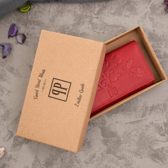 MODNY DAMSKI SKÓRZANY PORTFEL PAOLO PERUZZI RFID CZERWONY T-45-RD