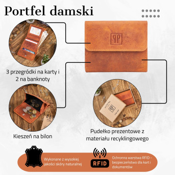 MAŁY PORTFEL DAMSKI SKÓRZANY PAOLO PERUZZI T-11-OR