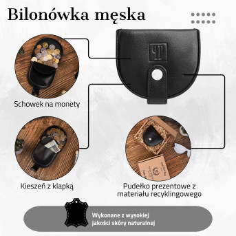 SKÓRZANY PORTFEL PODKÓWKA NA ZATRZASK PAOLO PERUZZI T-50-BL