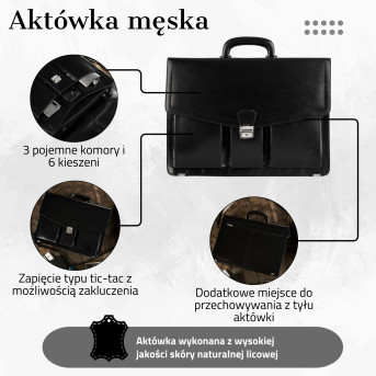 SKÓRZANA TECZKA MĘSKA PAOLO PERUZZI T-80-BL