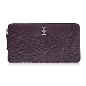 Portfel damski skórzany burgundowy w orientacji poziomej RFID Paolo Peruzzi AL-13-BGD