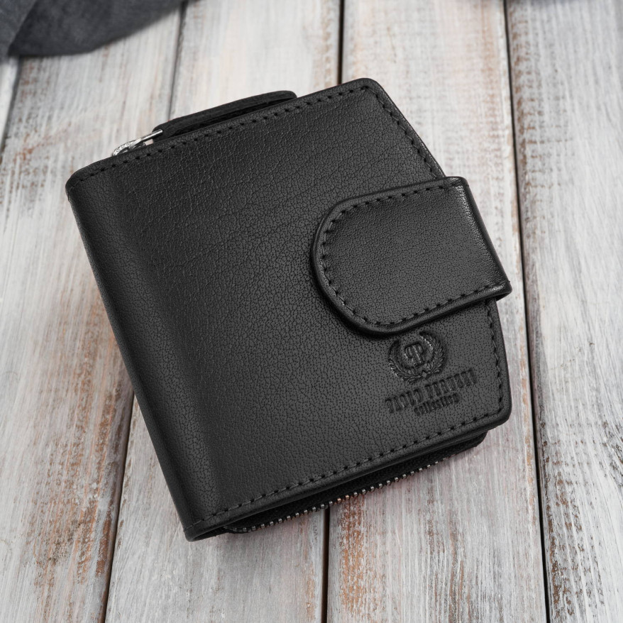 Portfel damski skórzany mały czarny RFID Paolo Peruzii AL-24-BL