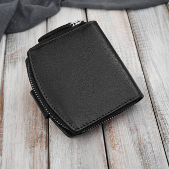 Portfel damski skórzany mały czarny RFID Paolo Peruzii AL-24-BL