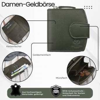 Portfel damski skórzany mała portmonetka RFID Paolo Peruzii AL-24-GB