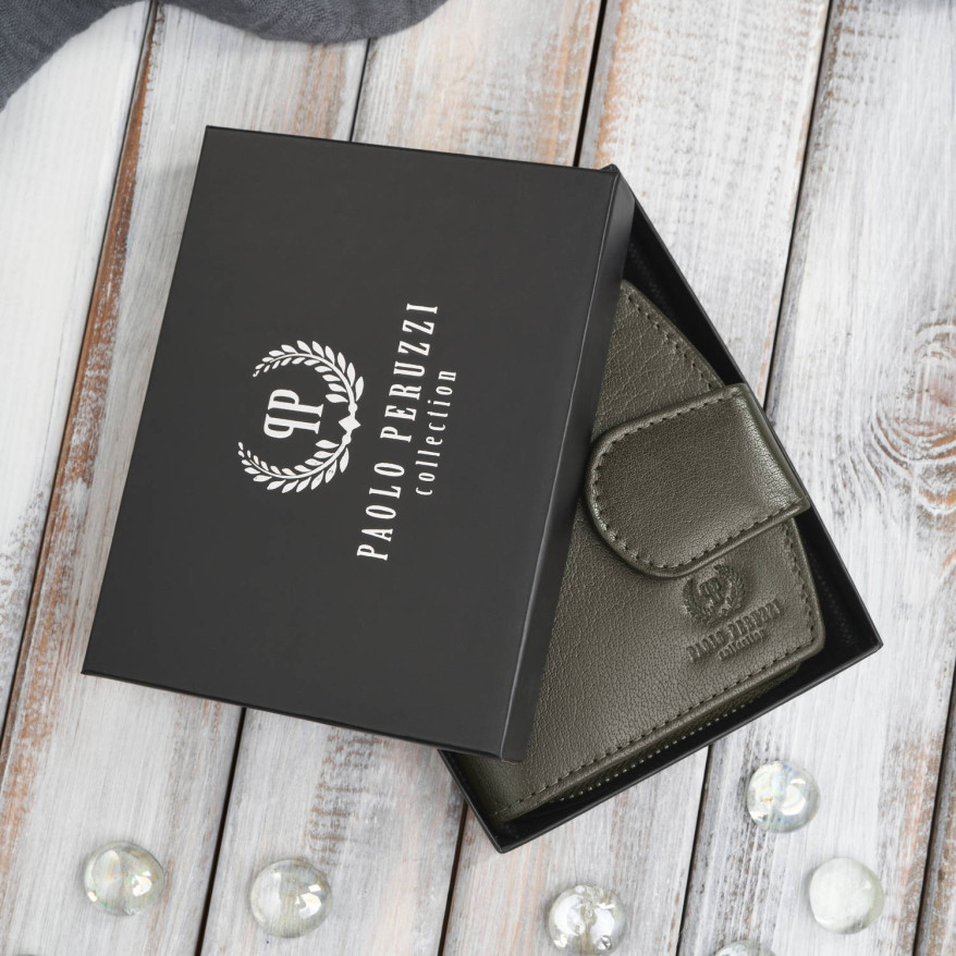 Portfel damski skórzany mała portmonetka RFID Paolo Peruzii AL-24-GB