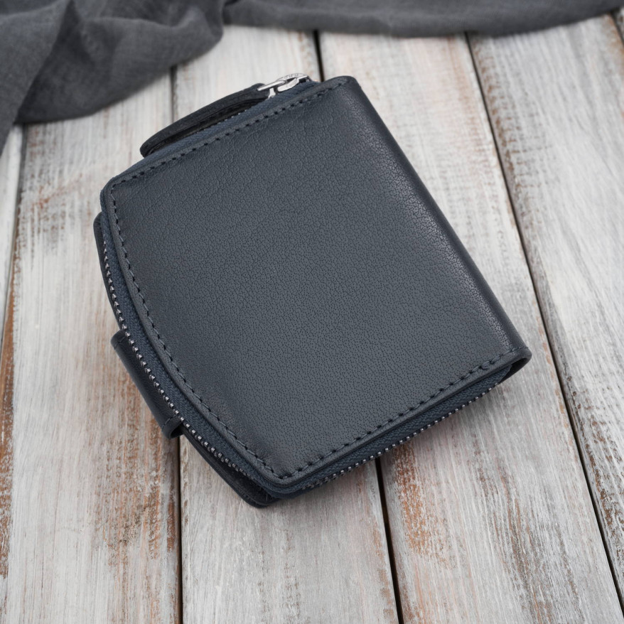 Portfel damski skórzany granatowy na patkę RFID Paolo Peruzii AL-24-NV