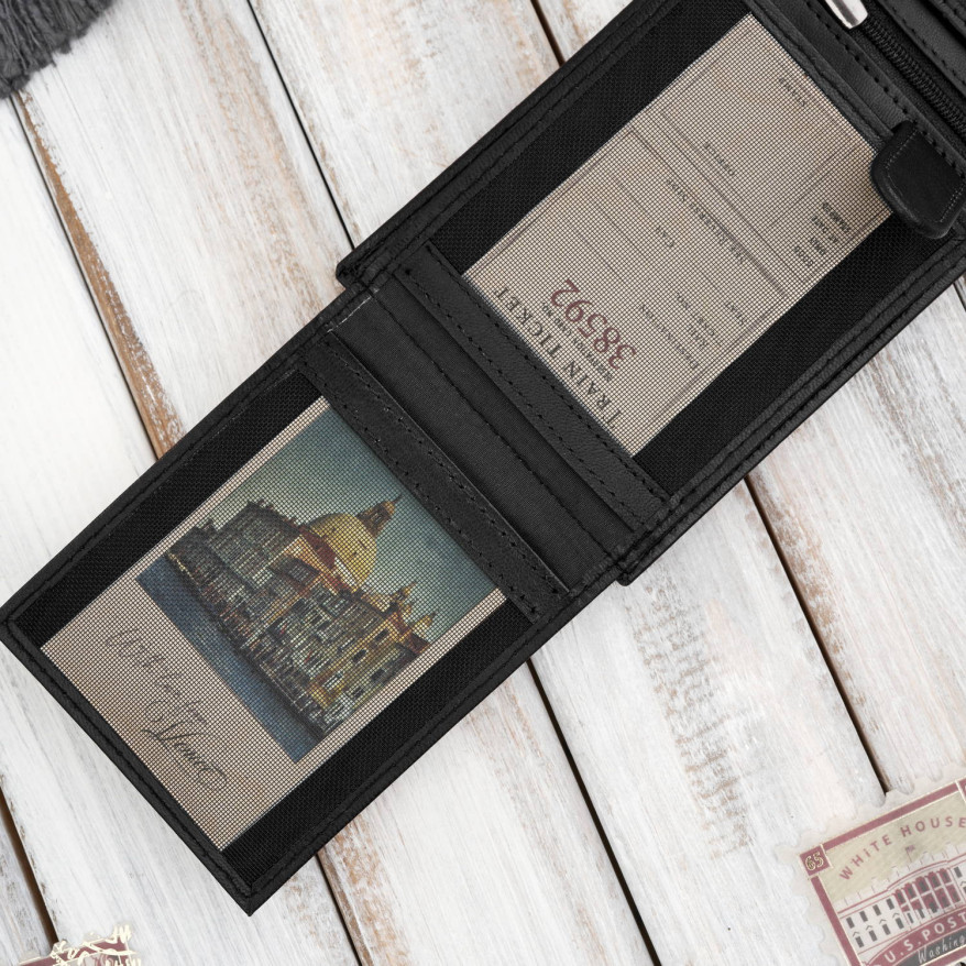 Portfel męski skórzany klasyczna czerń RFID Paolo Peruzzi AL-16-BL