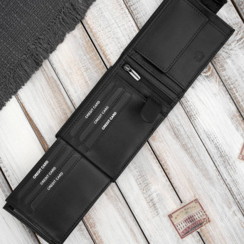 Portfel męski skórzany klasyczna czerń RFID Paolo Peruzzi AL-16-BL