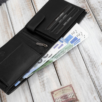 Portfel męski skórzany klasyczna czerń RFID Paolo Peruzzi AL-16-BL