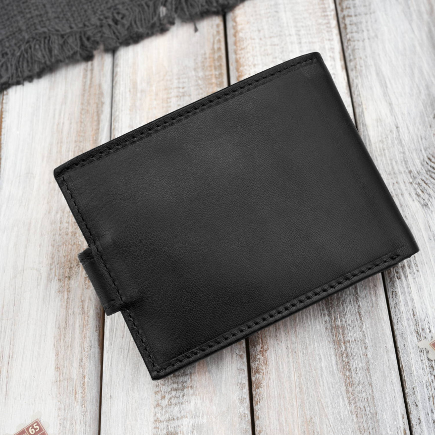 Portfel męski skórzany klasyczna czerń RFID Paolo Peruzzi AL-16-BL