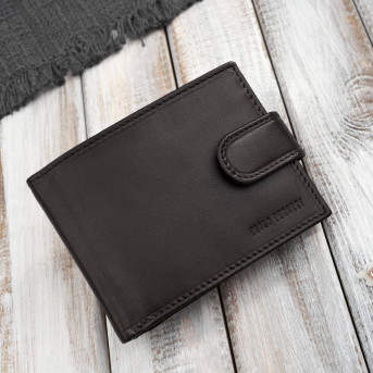 Portfel męski skórzany brązowy z ochroną RFID Paolo Peruzzi AL-16-BR