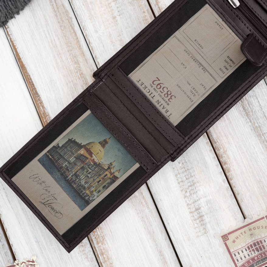 Portfel męski skórzany brązowy z ochroną RFID Paolo Peruzzi AL-16-BR