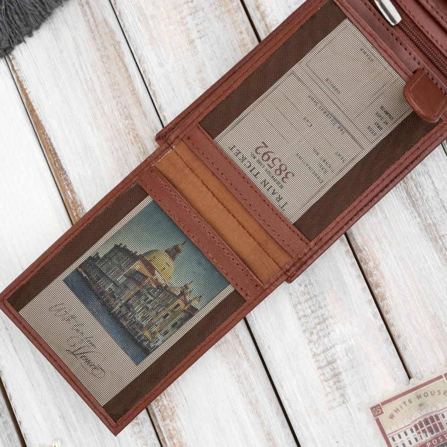 Portfel męski skórzany koniakowy RFID na prezent Paolo Peruzzi AL-16-CG