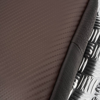 Saszetka męska skórzana na ramię z tłoczeniem typu carbon brązowa AL-19-BR