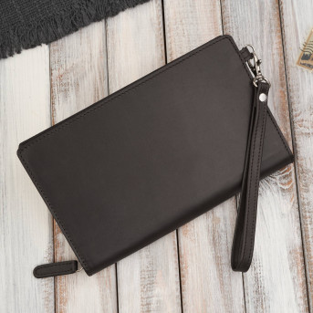 Saszetka męska skórzana do ręki elegancka brązowa AL-26-BR