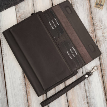 Saszetka męska skórzana do ręki elegancka brązowa AL-26-BR