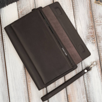 Saszetka męska skórzana do ręki elegancka brązowa AL-26-BR