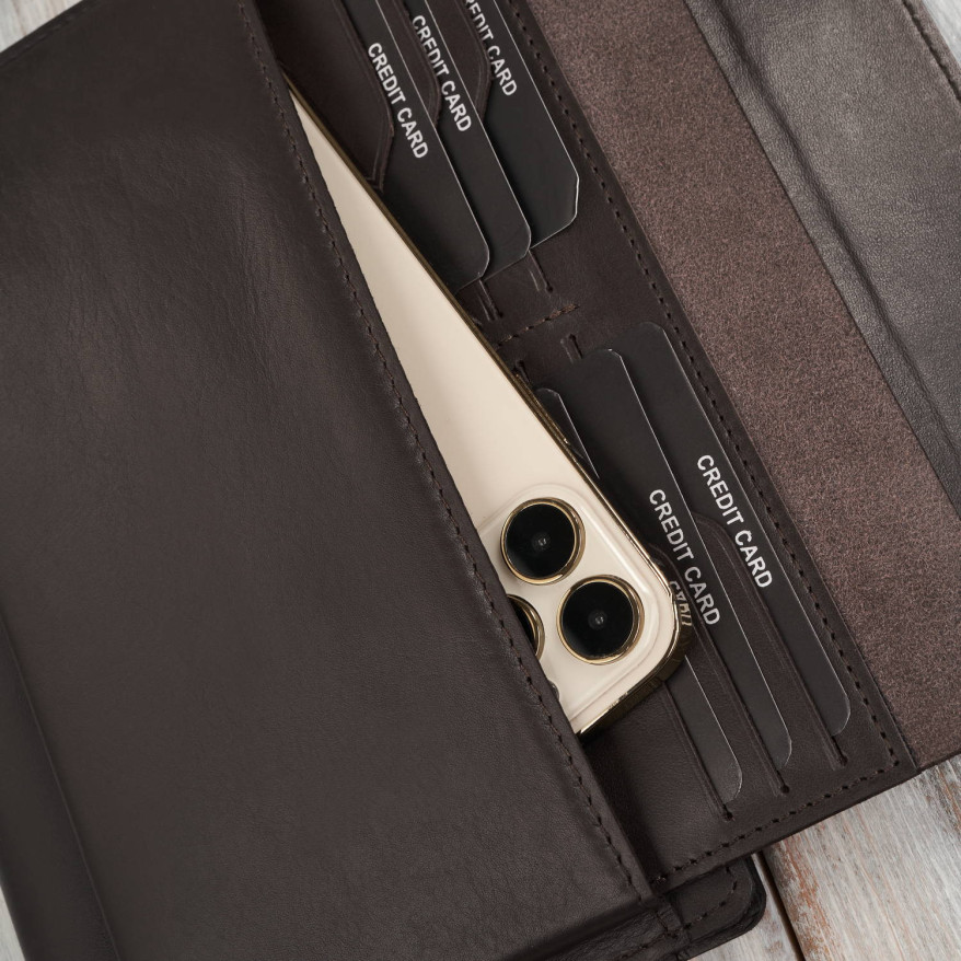 Saszetka męska skórzana do ręki elegancka brązowa AL-26-BR