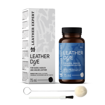 Farba do zamszu, nubuku, aniliny kolor niebieski 75ml Leather Expert Leather Dye  LE-21-D75BLU