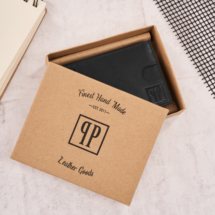 KLASYCZNY SKÓRZANY PORTFEL MĘSKI RFID PAOLO PERUZZI T-46-BL