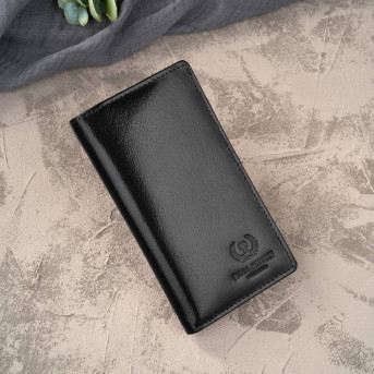 Portfel damski skórzany duży czarny z ochroną RFID T-140-BL