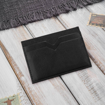Etui na karty i wizytówki skórzane minimalistyczne praktyczne etui czarne Paolo Peruzzi T-150-BL