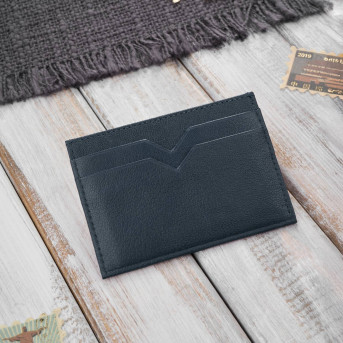 Etui na karty i wizytówki skórzane minimalistyczne praktyczne etui granatowe Paolo Peruzzi T-150-NV