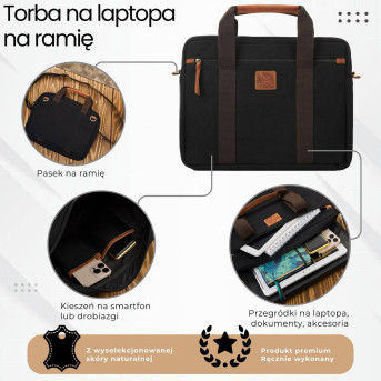 TORBA NA LAPTOPA Z UCHWYTEM NA WALIZKĘ PAOLO PERUZZI T-31-MC