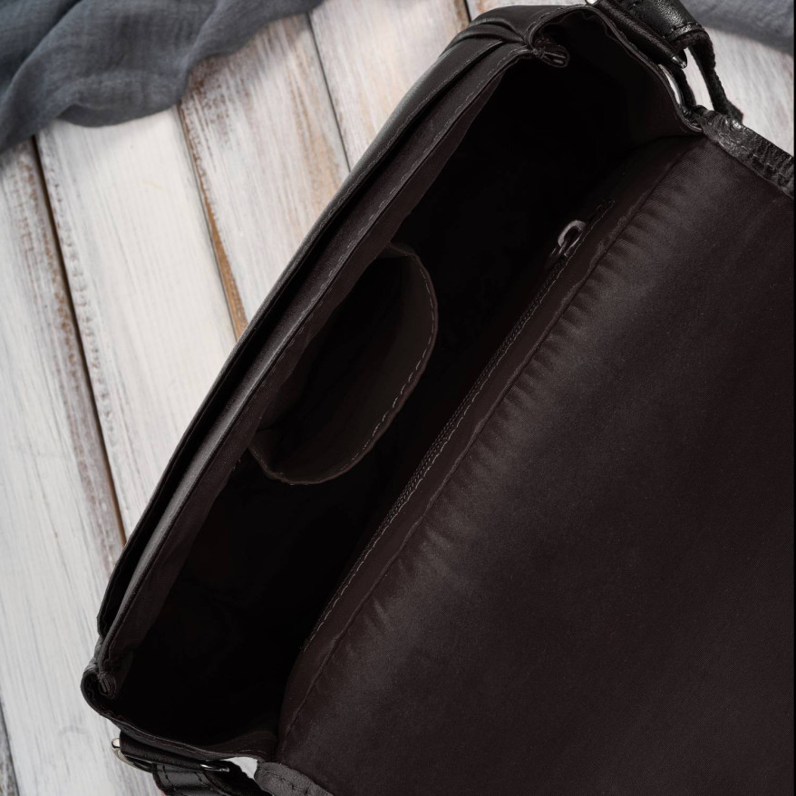 Torebka damska skórzana listonoszka ze skóry licowej brązowa T-39-KBR