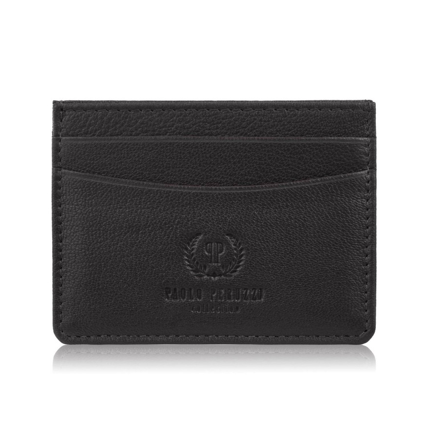 Etui na karty i wizytówki skórzane minimalistyczne praktyczne etui brązowe T-151-BR